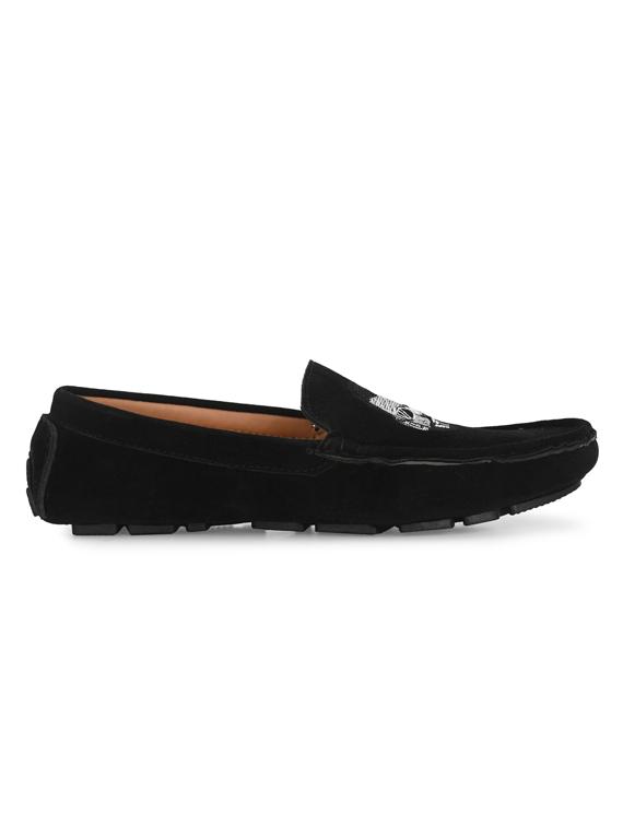 black suede slip on loafers - 18736936 -  Standard Image - 1