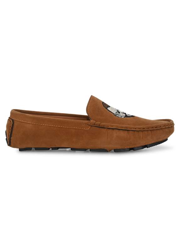 tan suede slip on loafers - 18736938 -  Standard Image - 1