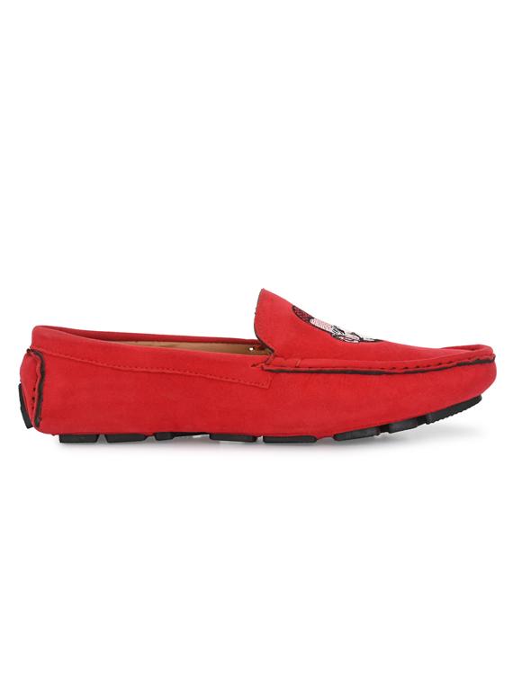 red suede slip on loafers - 18736939 - Standard Image - 1