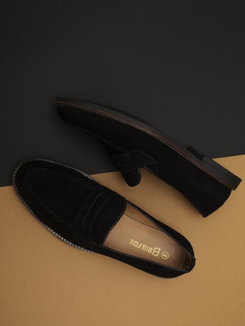 black suede slip on loafers - 18736952 -  Standard Image - 0