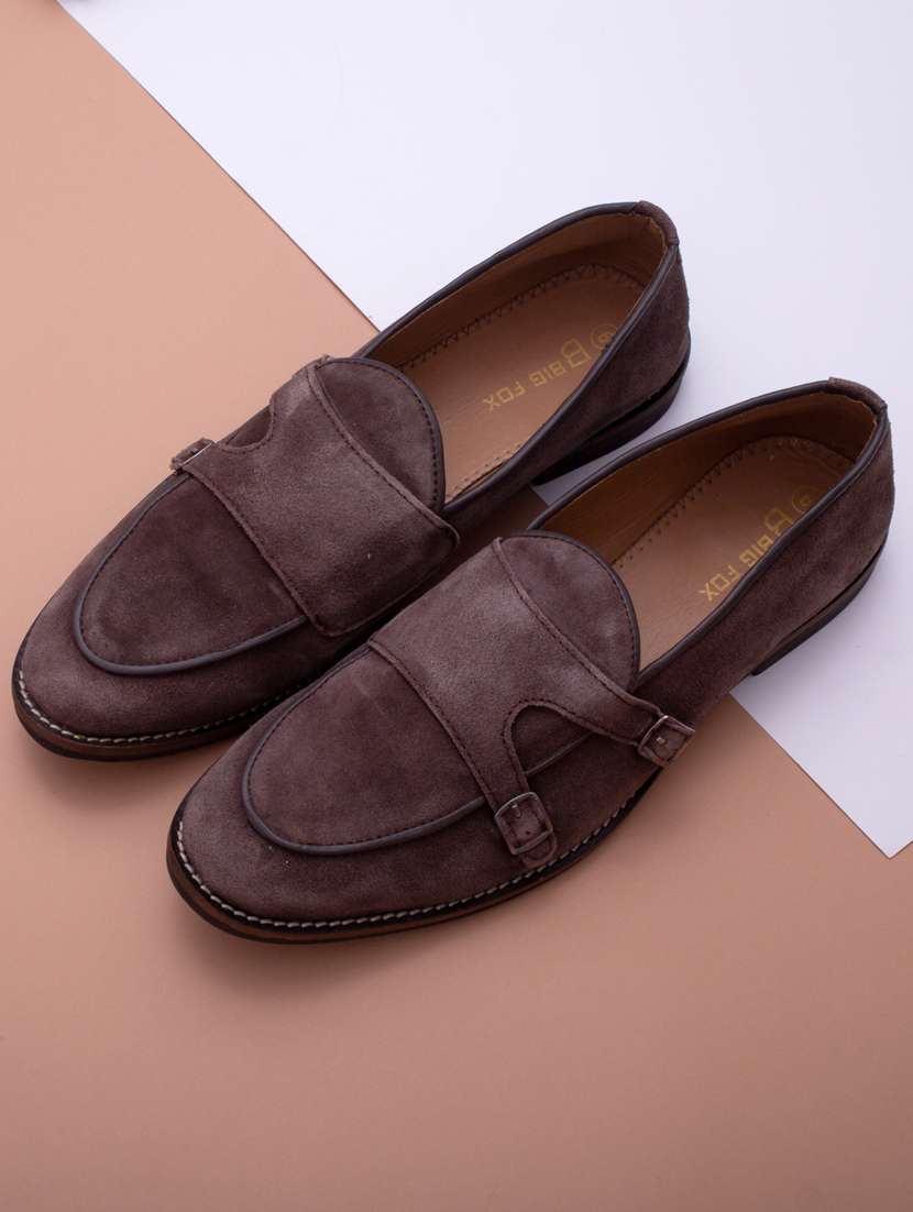 brown suede slip on moccasins - 18736956 - Zoom Image - 0