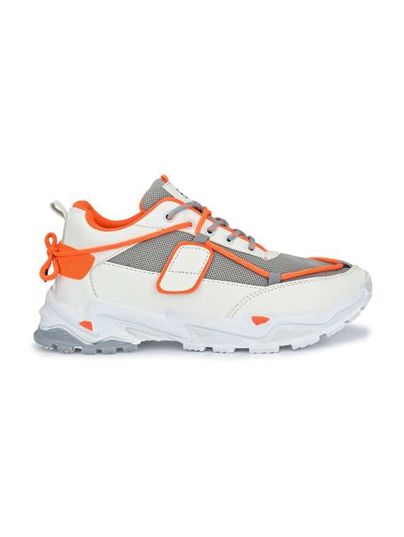 grey mesh & synthetic lace up shoes - 18737022 -  Standard Image - 1