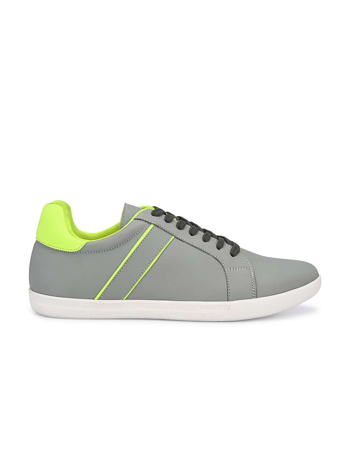 grey synthetic lace up sneakers - 18737028 -  Standard Image - 1