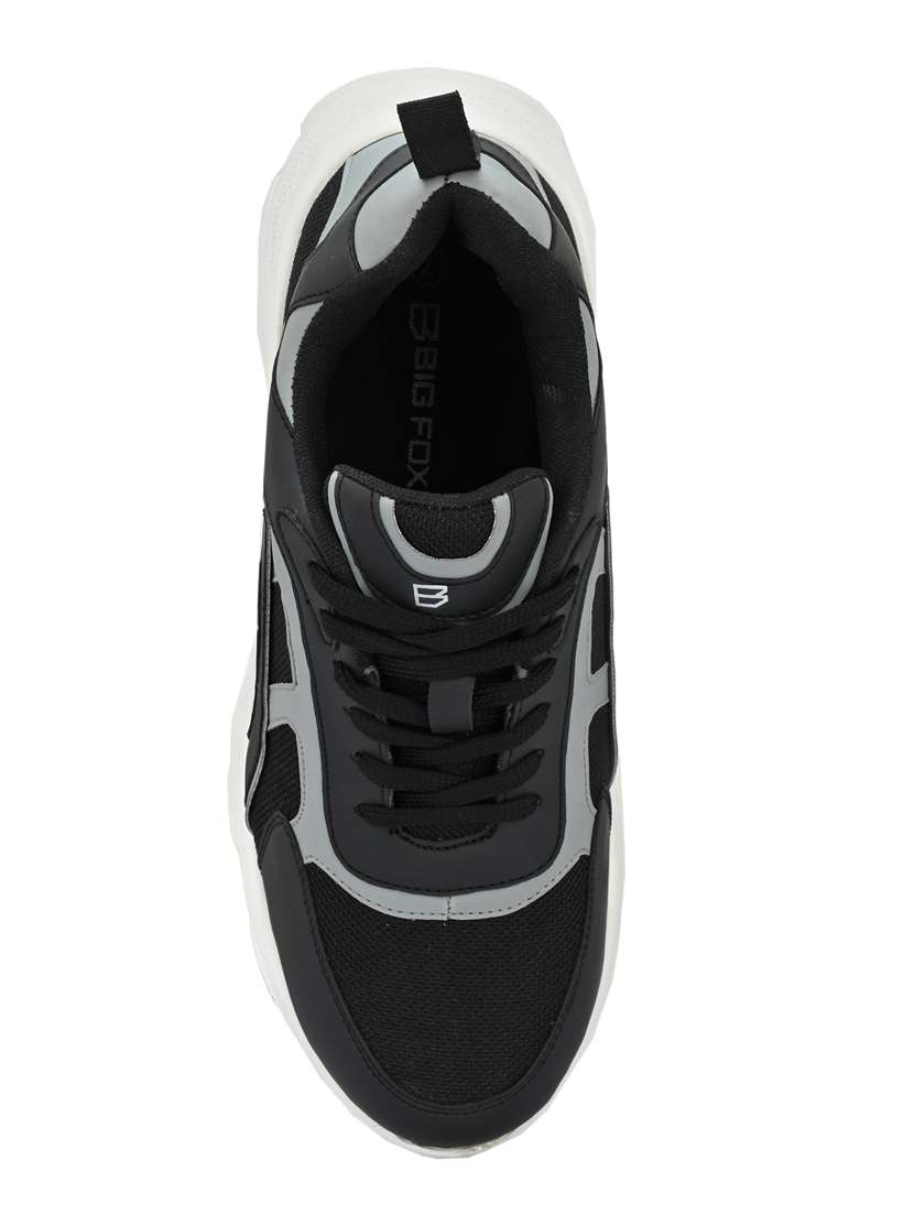black mesh & synthetic lace up shoes - 18737036 - Standard Image - 4