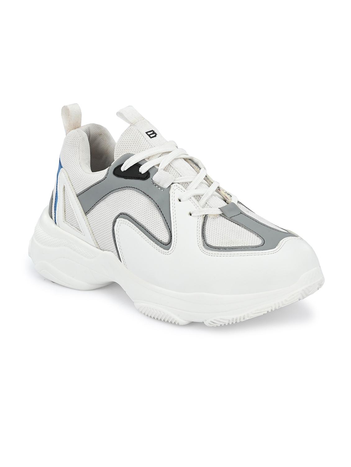 men white lace up sport shoe - 18737044 -  Zoom Image - 0