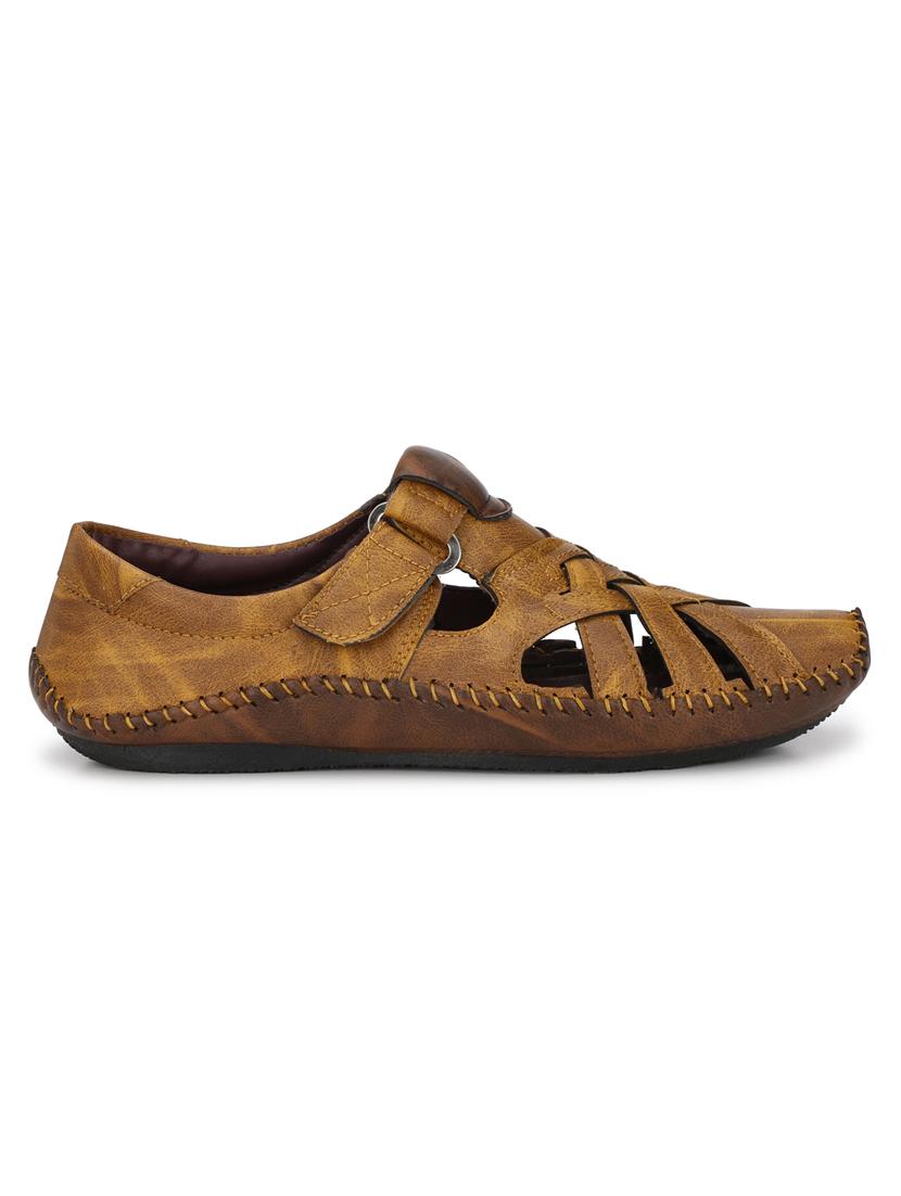 tan synthetic & mesh slip on sandals - 18737129 -  Standard Image - 1