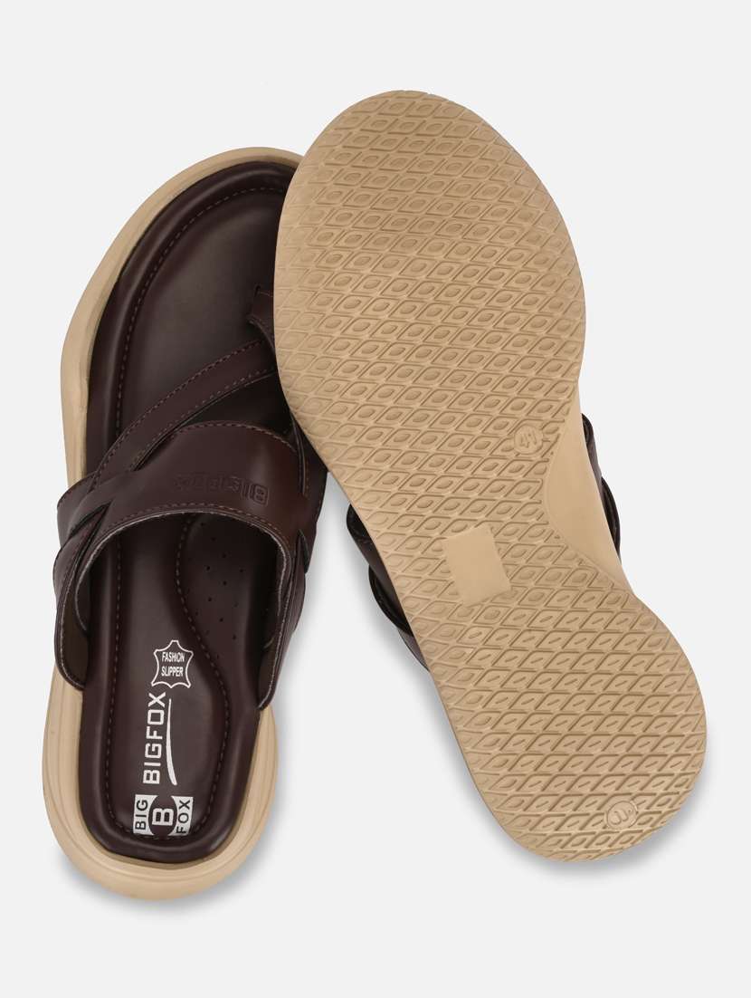 brown synthetic & mesh slip on sandals - 18737159 - Standard Image - 4