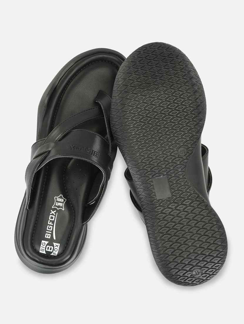 black synthetic & mesh slip on sandals - 18737160 - Standard Image - 4