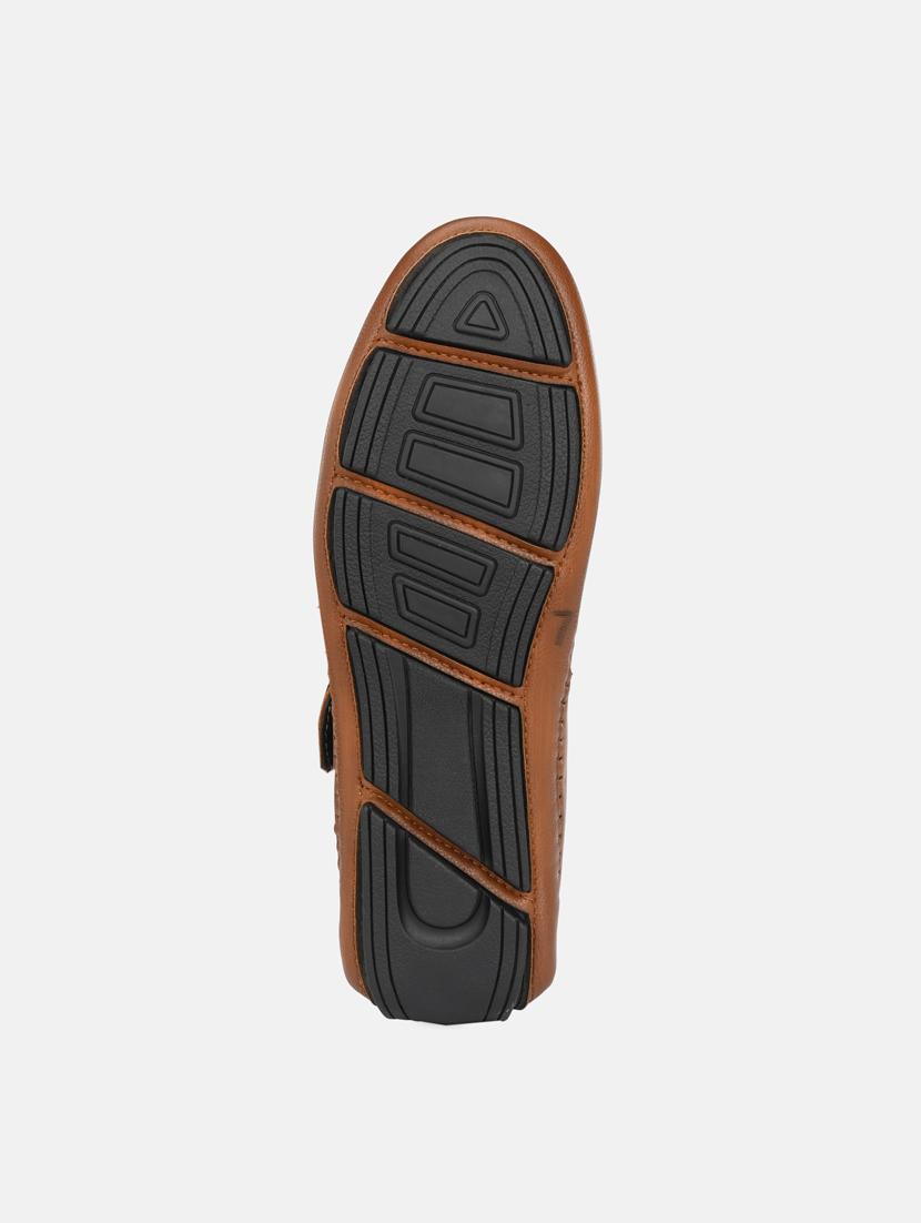 tan synthetic & mesh slip on sandals - 18737163 - Standard Image - 4