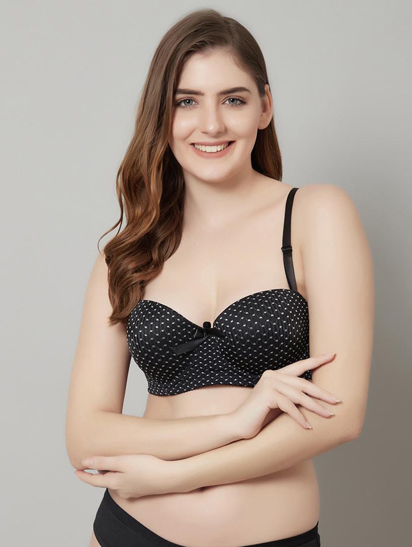 black printed balconette bra - 18737194 - Zoom Image - 0