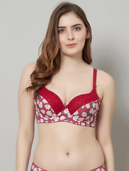 red printed t-shirt bra - 18737198 -  Standard Image - 0