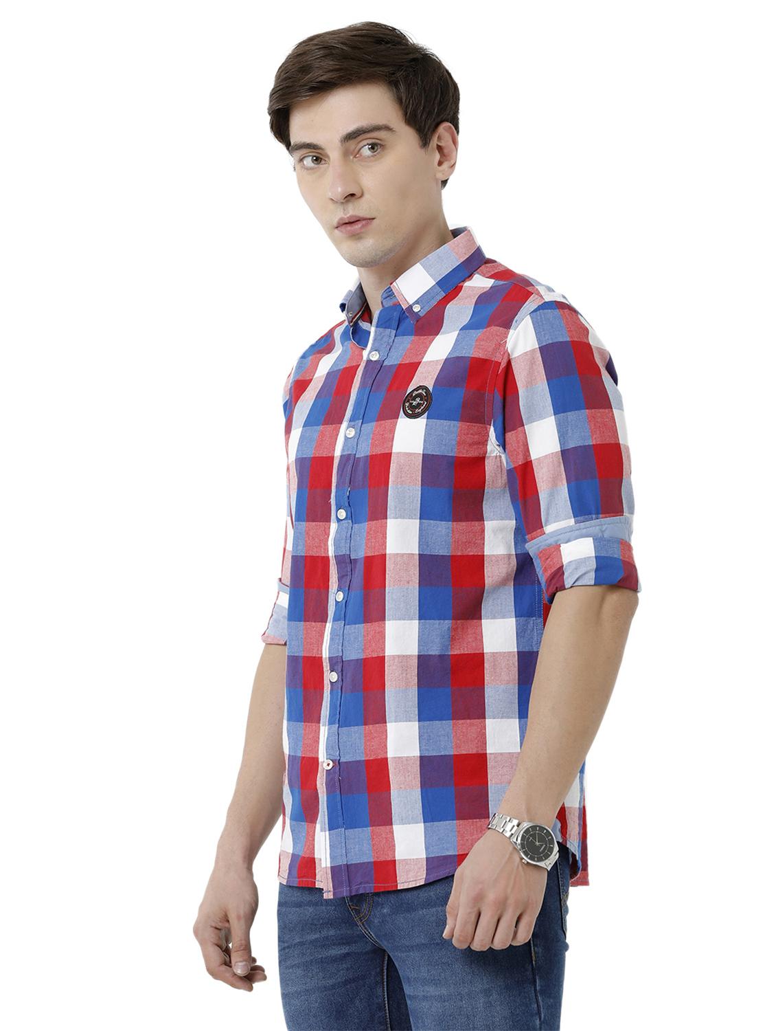 mens checks casual shirt - 18738075 - Standard Image - 1