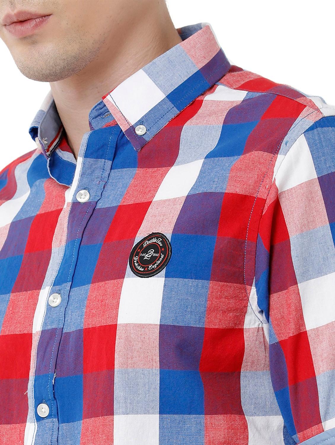 mens checks casual shirt - 18738075 - Standard Image - 4