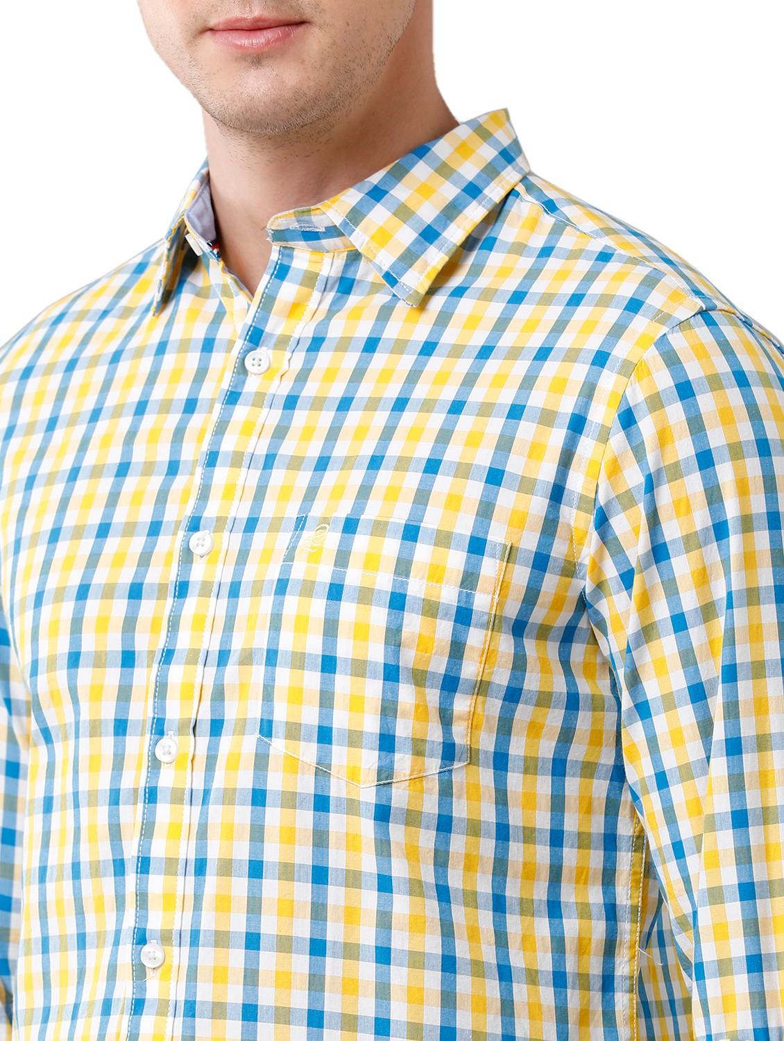 yellow checkered casual shirt - 18738100 - Standard Image - 4