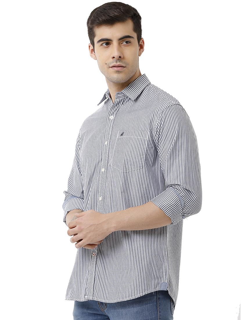 grey striped casual shirt - 18738287 -  Standard Image - 1