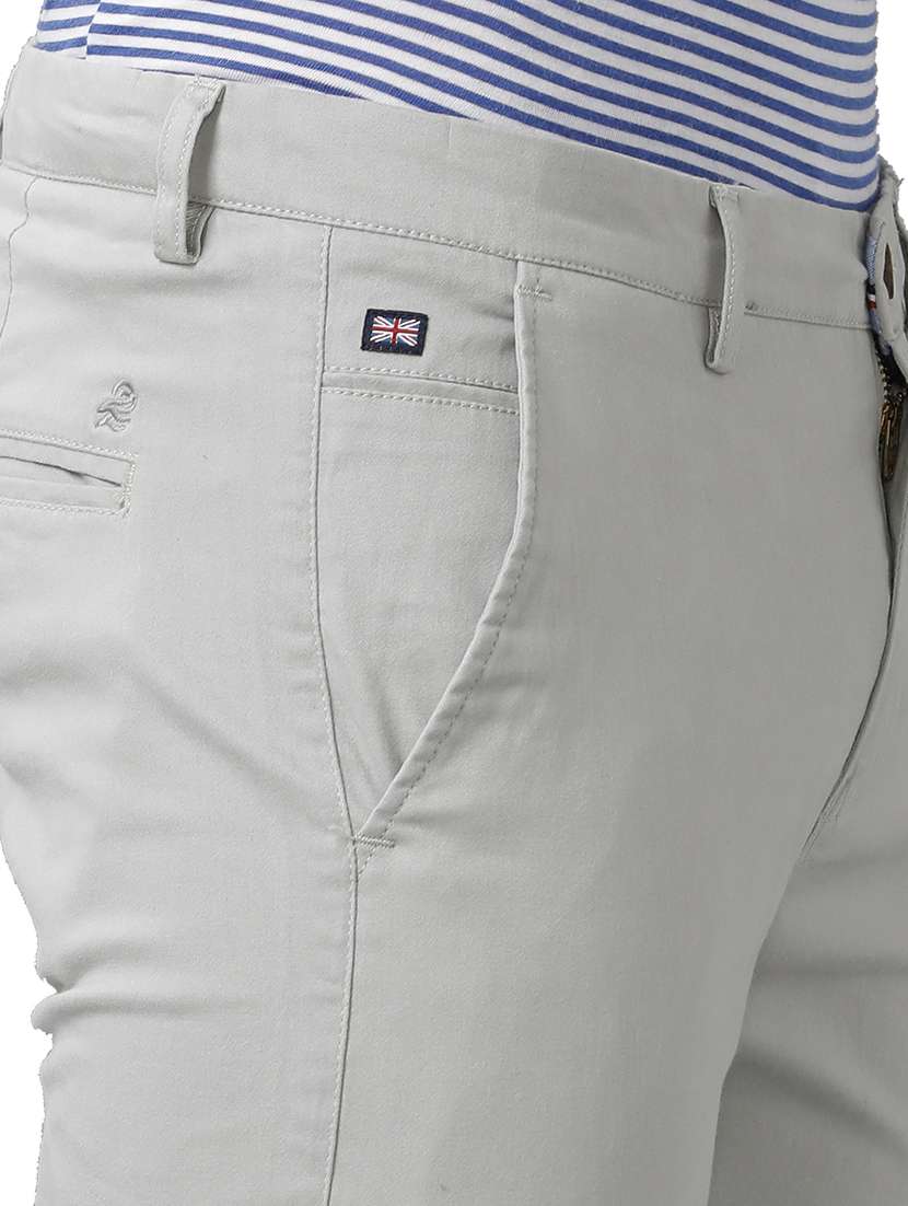 green cotton chinos casual trousers - 18738608 -  Standard Image - 4