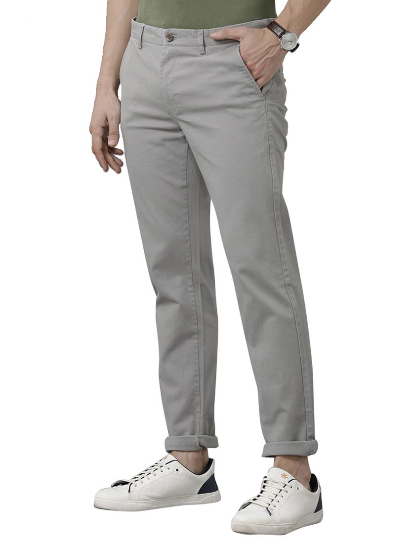 grey cotton chinos casual trousers - 18738610 -  Standard Image - 1