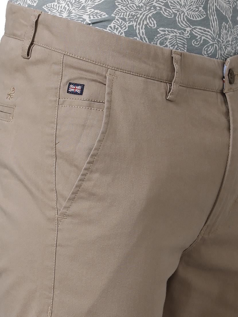 brown cotton chinos casual trousers - 18738611 - Standard Image - 4