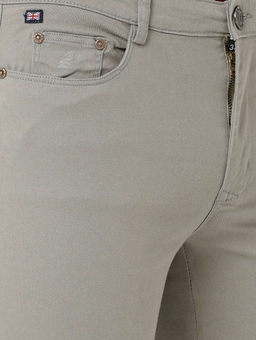 beige cotton chinos casual trousers - 18738644 -  Standard Image - 4