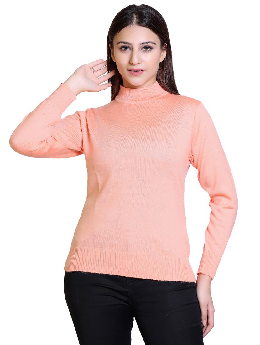 high neck solid cardigan - 18738973 - Zoom Image - 0