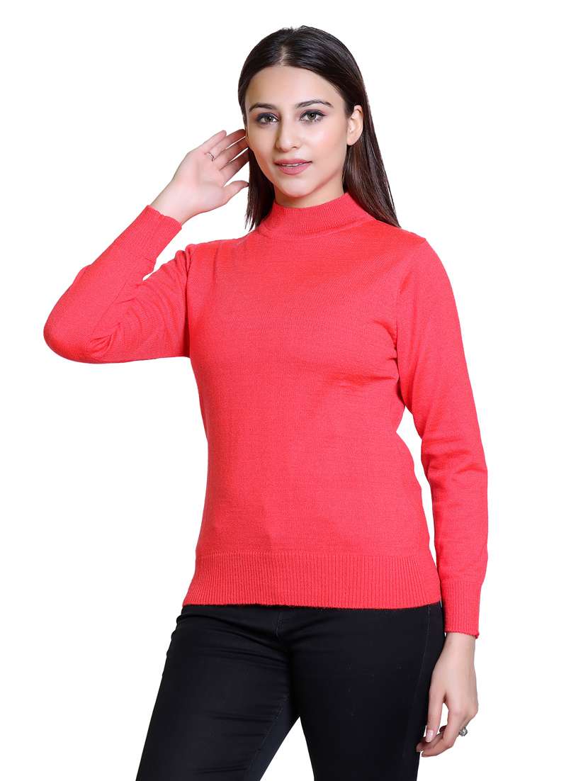 high neck solid pullover - 18738976 -  Standard Image - 1