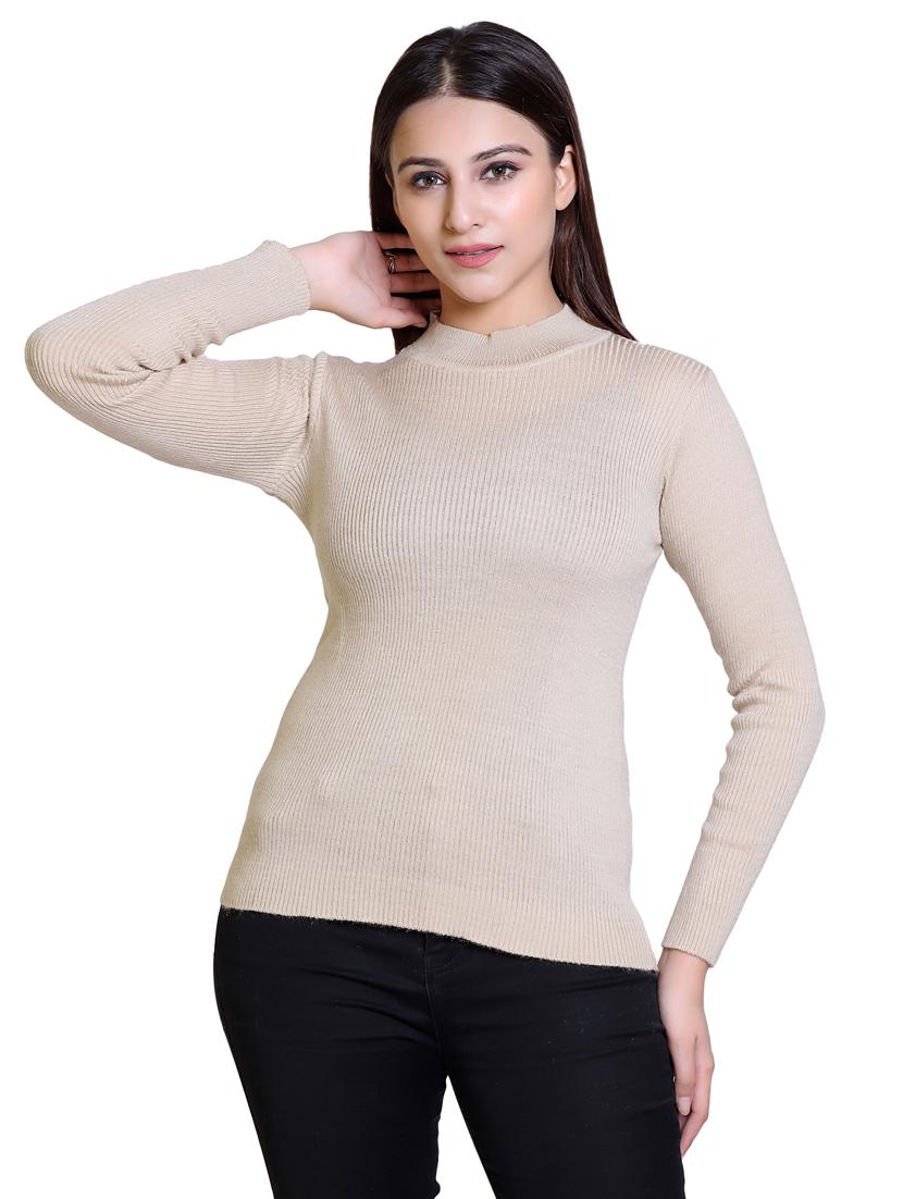 high neck solid pullover - 18738978 -  Zoom Image - 0