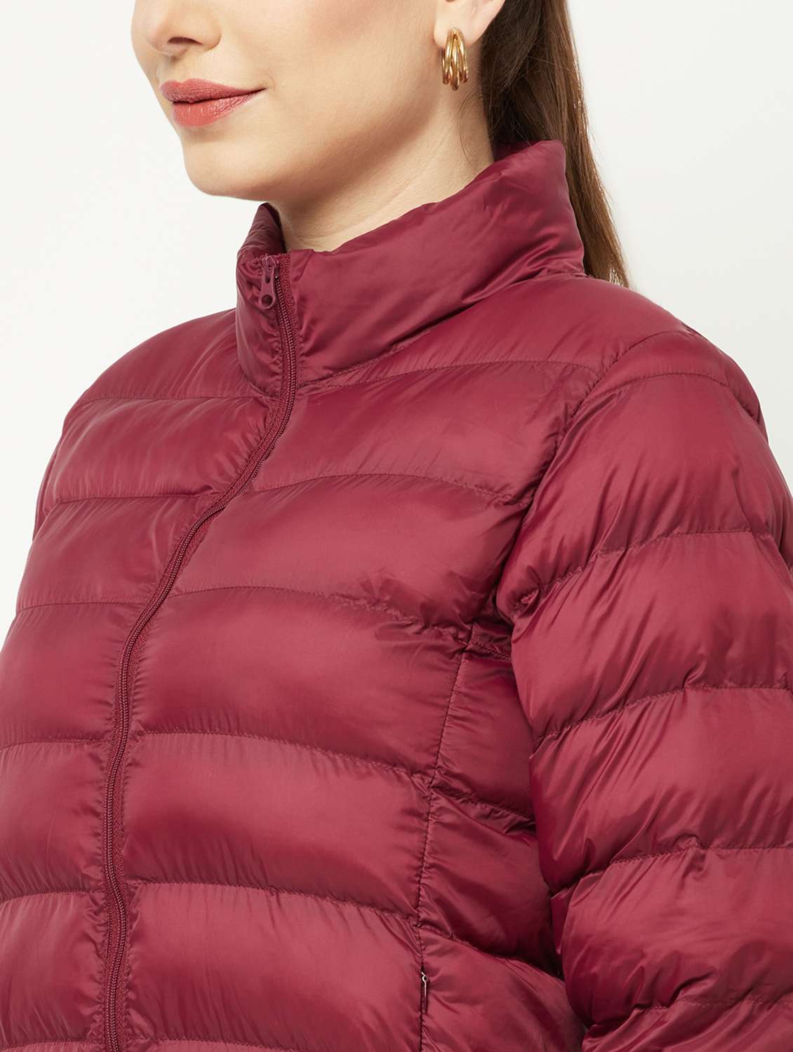 women solid long sleeve quilted jacket  - 18739035 -  Standard Image - 6