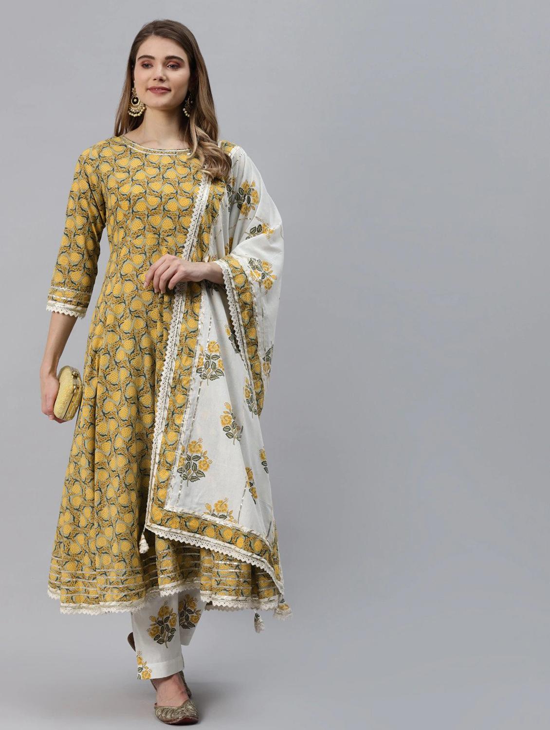 yellow cotton kurta pant  set - 18739081 -  Standard Image - 1