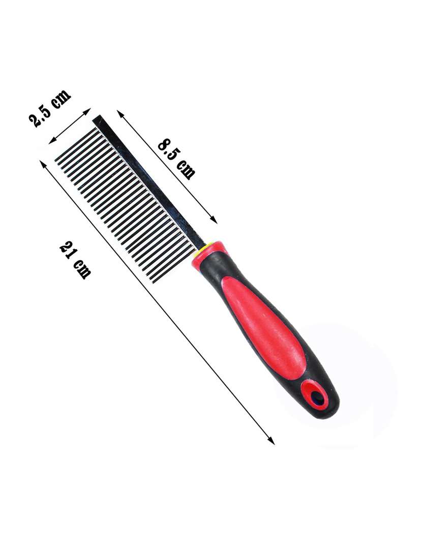 red steel pet comb brush - 18739894 -  Standard Image - 1