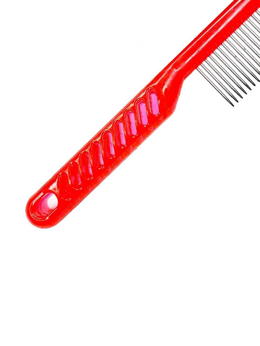 red steel pet comb brush - 18739911 - Standard Image - 1