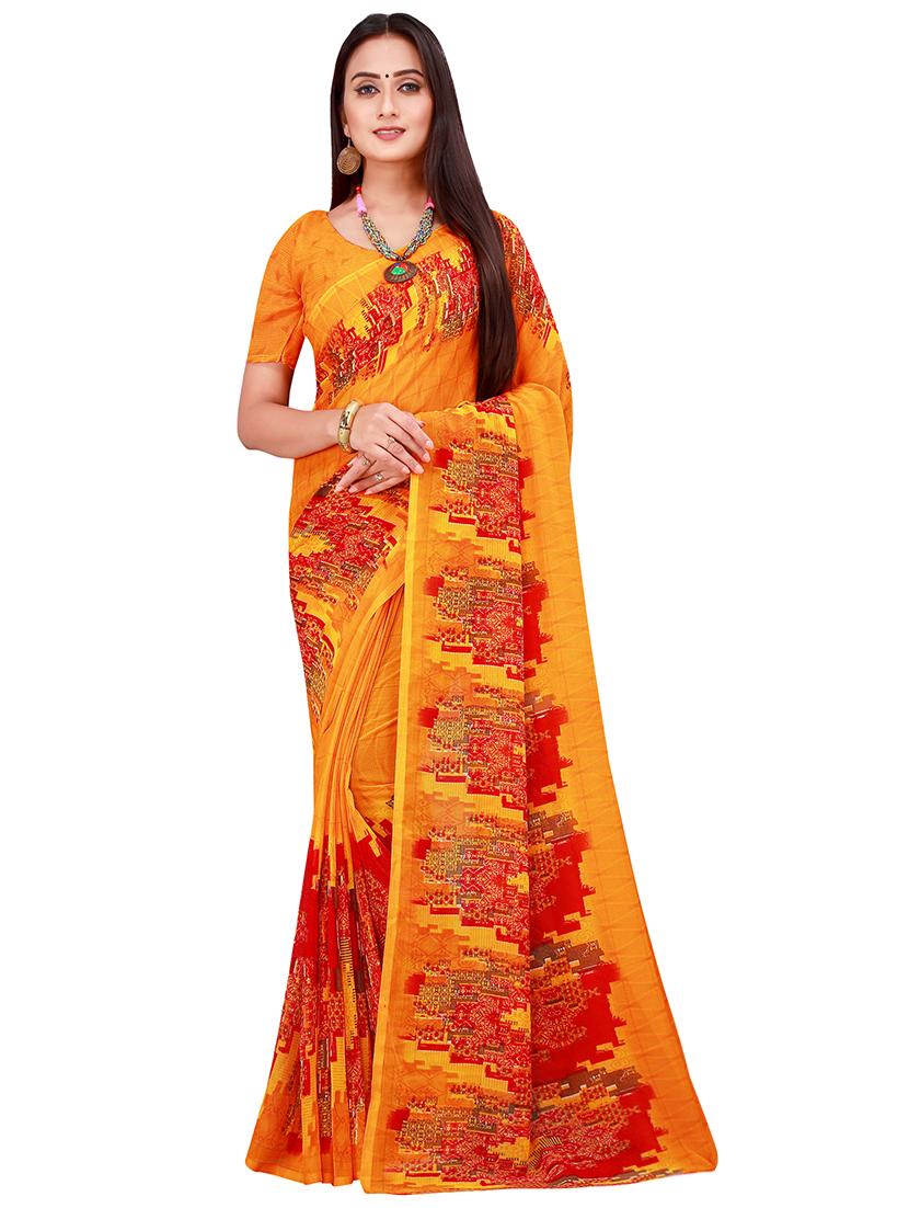pack of 2 printed sarees with blouse - 18740286 -  Standard Image - 1