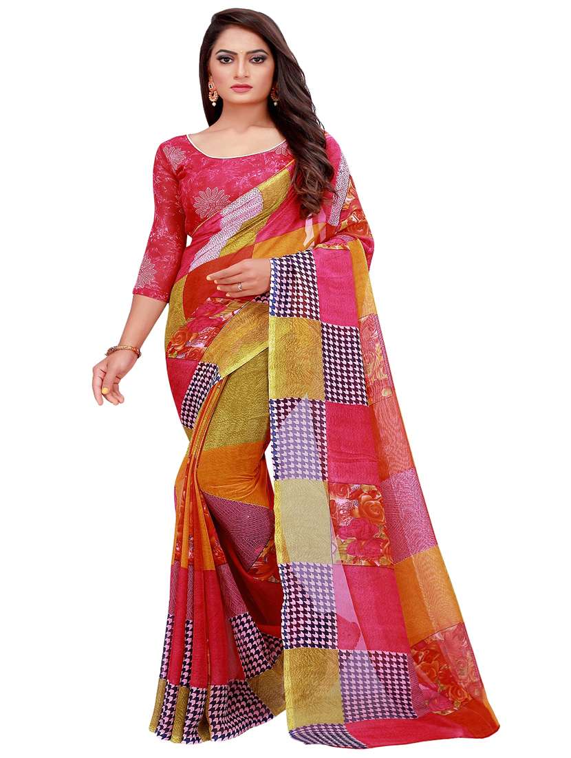 women's saree combo with blouse - 18740509 -  Standard Image - 1