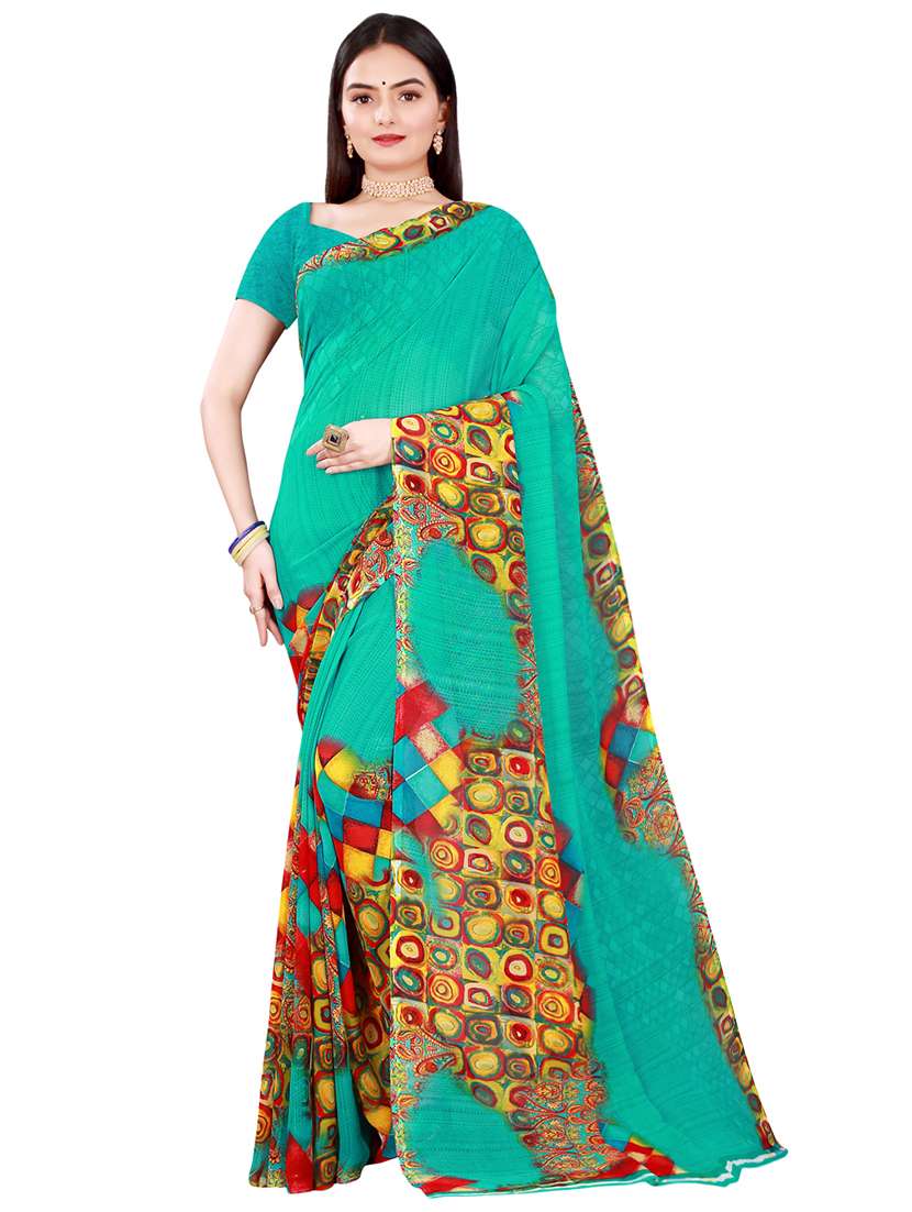 women's saree combo with blouse - 18740612 - Standard Image - 1