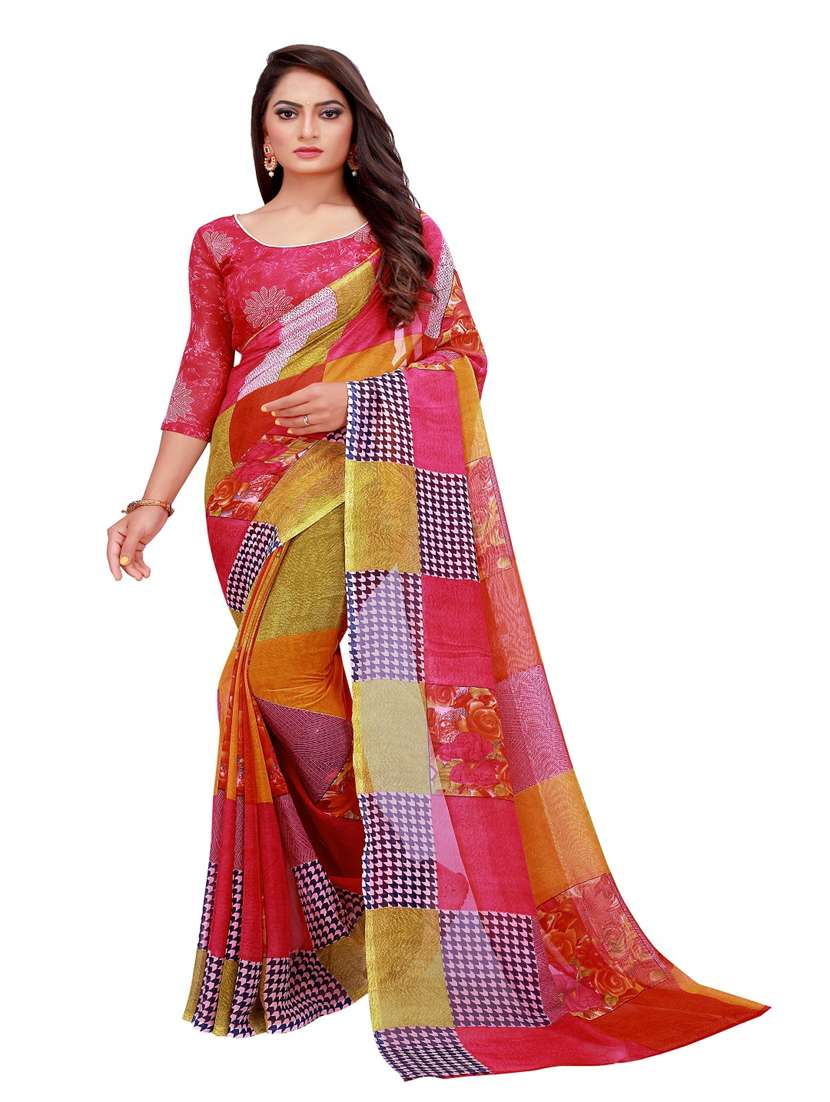 women's saree combo with blouse - 18740653 - Standard Image - 1