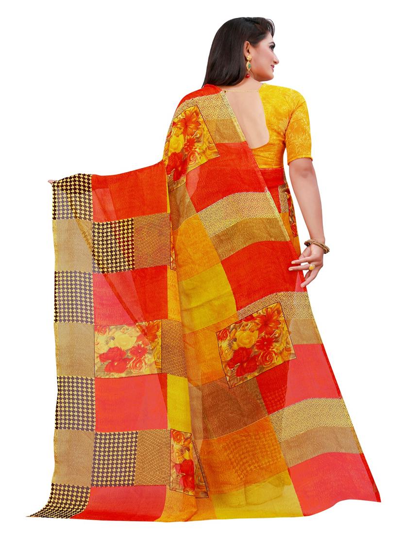 women's saree combo with blouse - 18740813 - Standard Image - 4