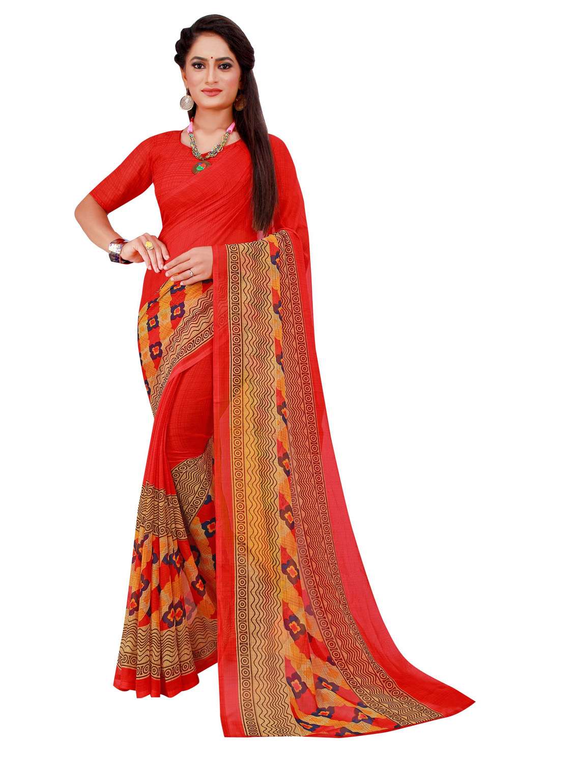 women's saree combo with blouse - 18740894 -  Standard Image - 1