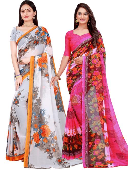 women's saree combo with blouse - 18741003 - Standard Image - 0