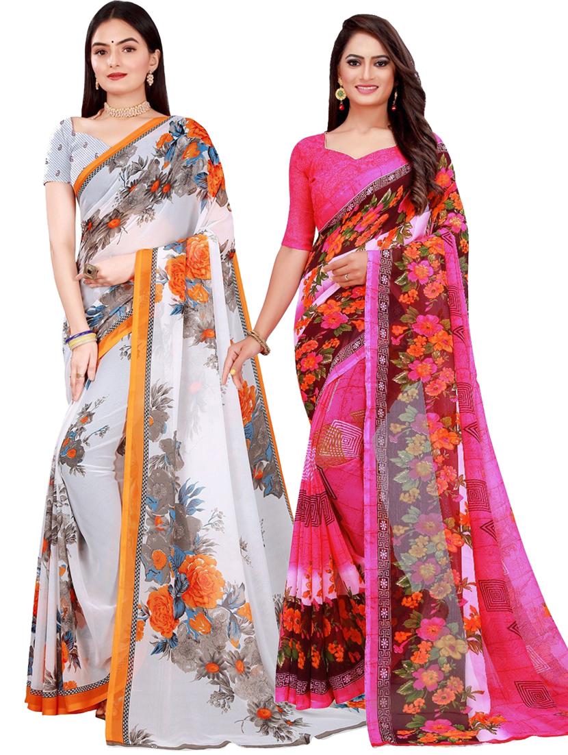 women's saree combo with blouse - 18741003 - Zoom Image - 0