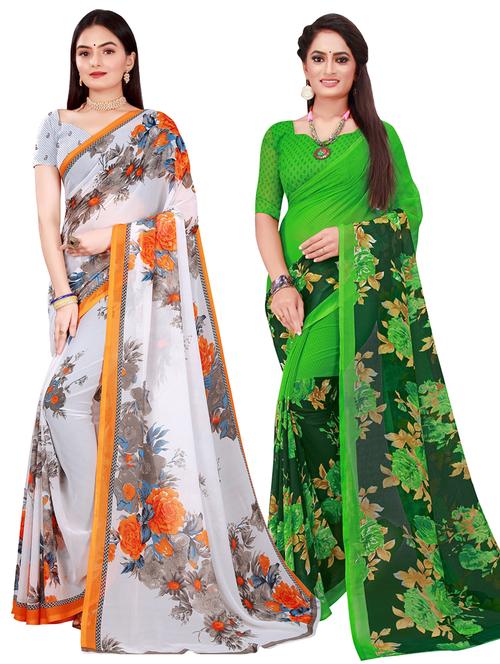 women's saree combo with blouse - 18741077 - Standard Image - 0