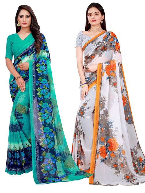 women's saree combo with blouse - 18741100 -  Standard Image - 0