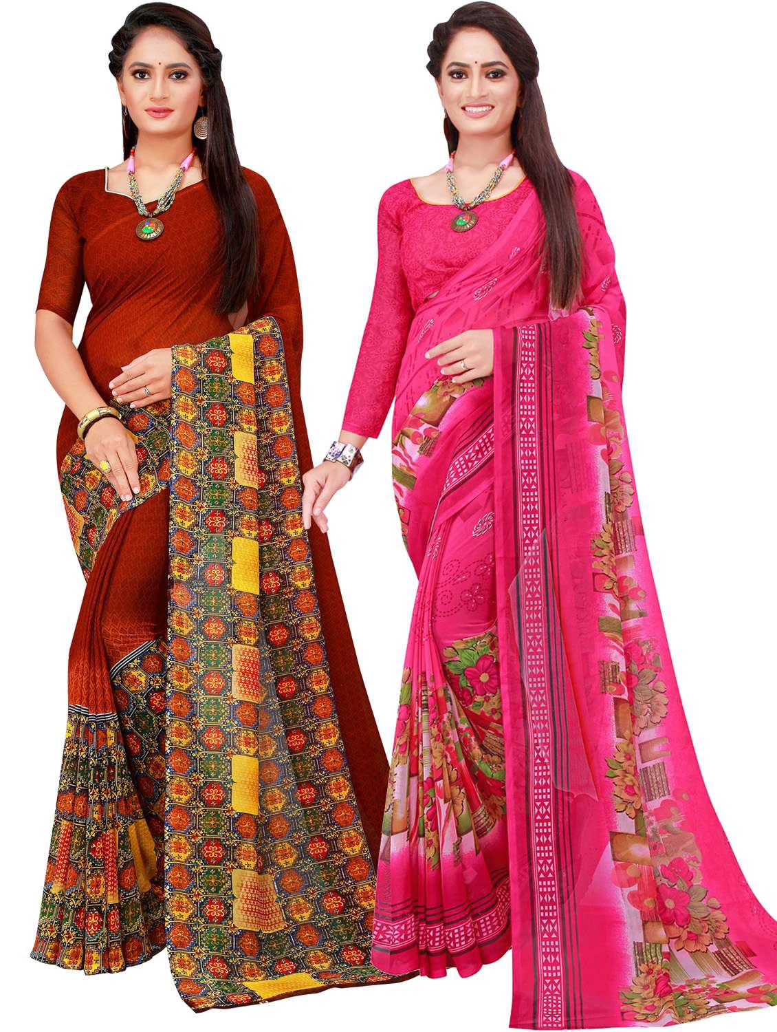 women's saree combo with blouse