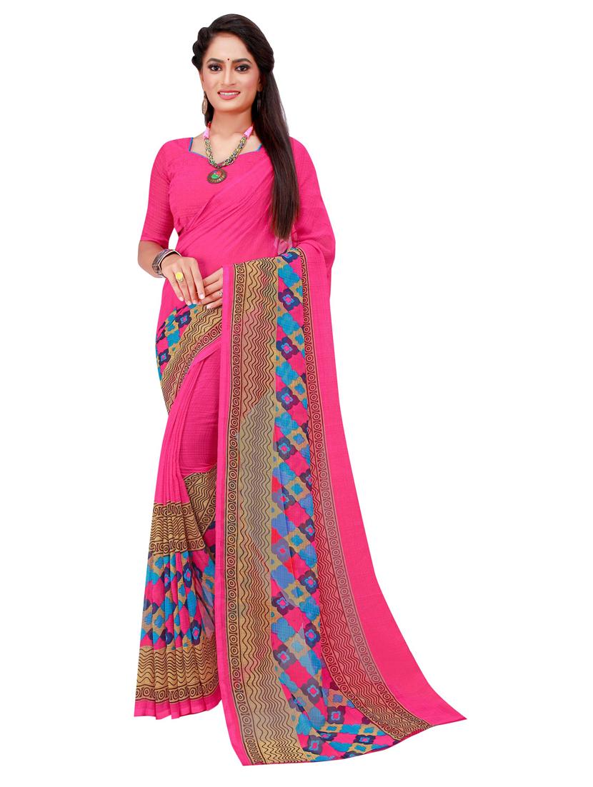 pack of 2 printed sarees with blouse - 18742118 -  Standard Image - 1