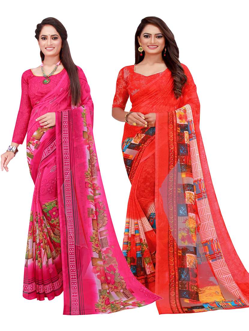 women's saree combo with blouse