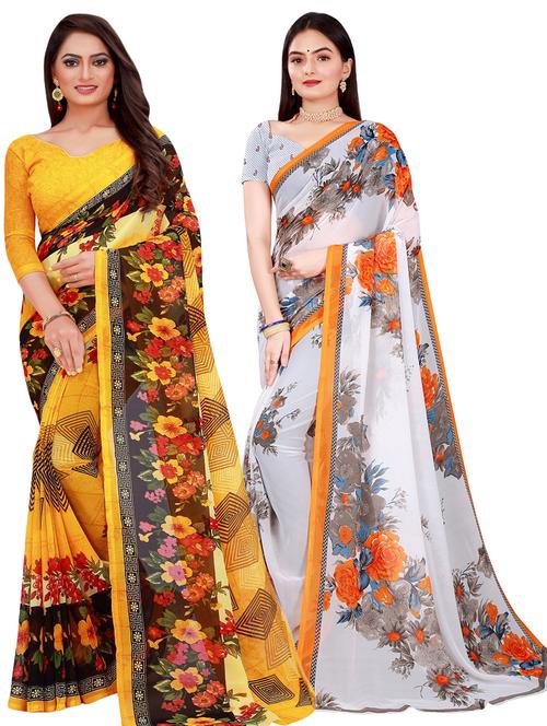women's saree combo with blouse - 18742398 -  Standard Image - 0
