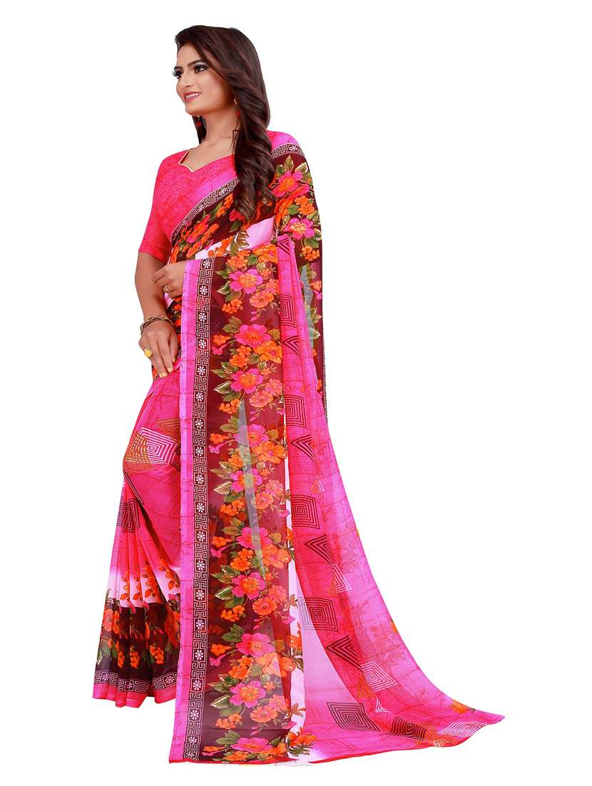 women's saree combo with blouse - 18742490 - Standard Image - 4