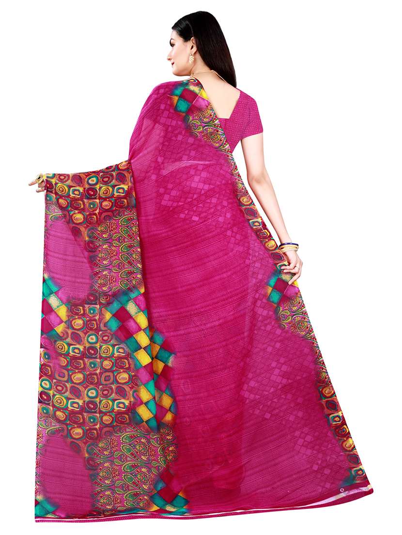 women's saree combo with blouse - 18742537 - Standard Image - 4