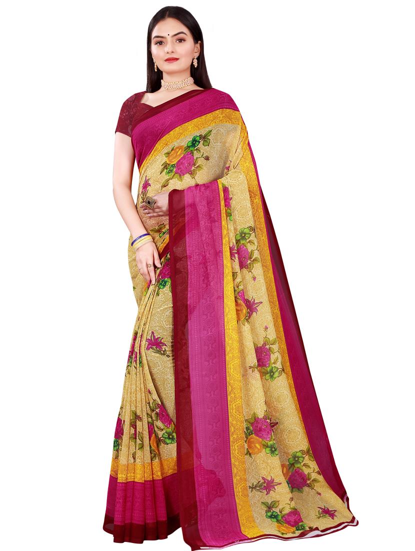 women's saree combo with blouse - 18742561 - Standard Image - 1