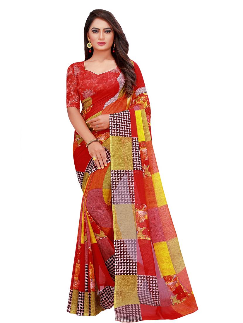 women's saree combo with blouse - 18742612 - Standard Image - 1