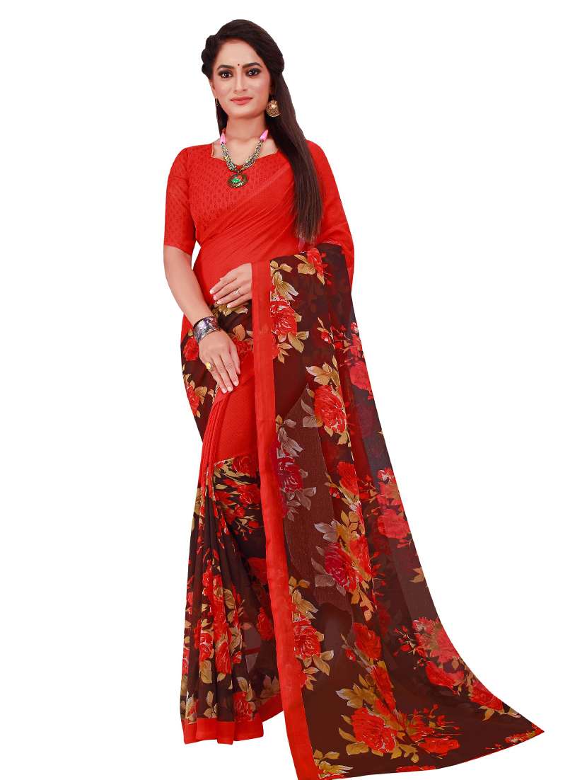 women's saree combo with blouse - 18742709 - Standard Image - 1