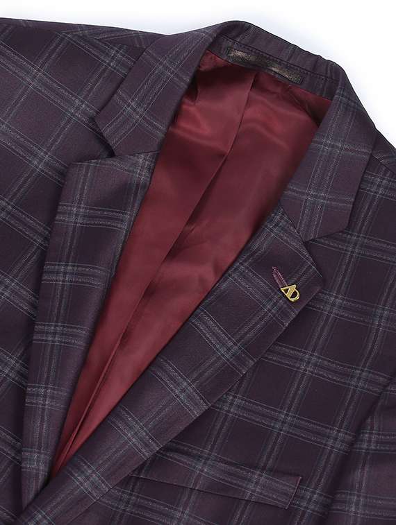 purple checked formal blazer - 18742785 -  Standard Image - 4